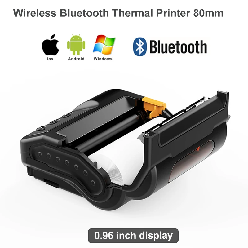 Бесплатная доставка 80 мм Мини bluetooth термопринтер портативный беспроводной для
