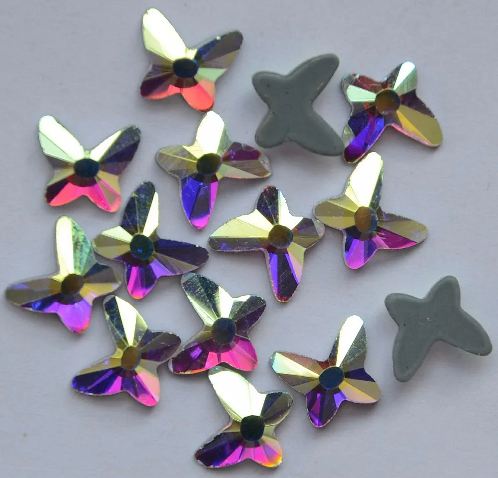 

AAAA+Best Quality 4mm 6mm 8mm Crystal Clear AB Butterfly DMC Hot Fix Rhinestone More Shiny Super Bright Hotfix Iron On Stones.