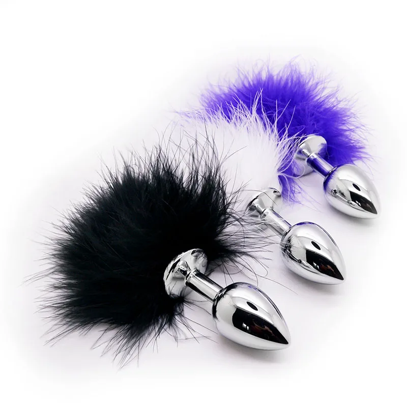 Анальные секс игрушки в виде зайчика и пера анальная пробка с пробкой для женщин