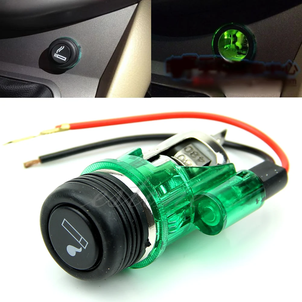 

12V 120W автомобиля мотоцикла мопеда сигареты светильник er Мощность разъем выход зеленый светильник