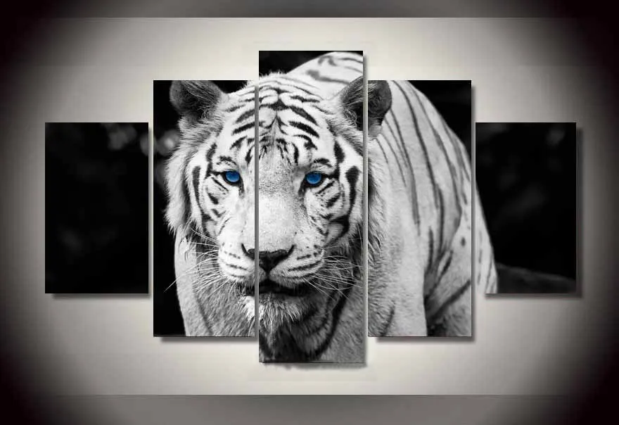 

Белый с тигром, для домашнего декора для гостиная абстракция настенная живопись на холсте напечатанная картина маслом на холсте искусство ...