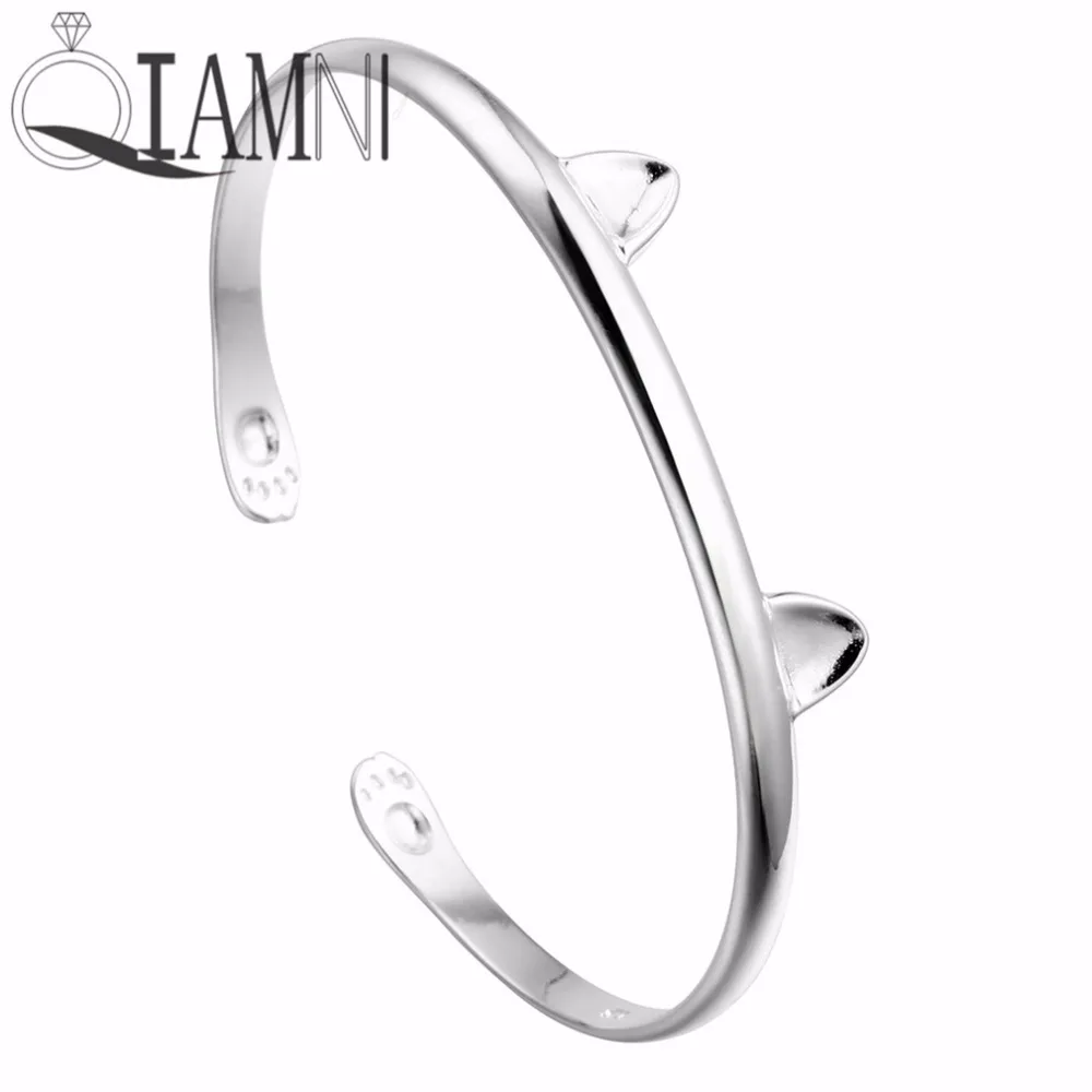 QIAMNI Прелестный Кошачий Нарукавник с Мило Узором Лапок и Браслеты Аксессуары для Девочек Женщин Подарок Ювелирные Изделия на День Рождения.