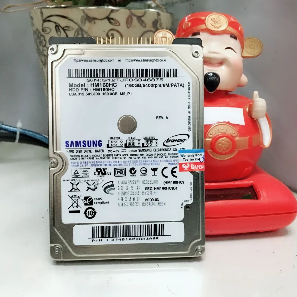 Ноутбук SAMSUNG 40 ГБ 60 ГБ 80 ГБ 120 Гб 160 ГБ 40G 60G 80G 120G 160G 2,5 HDD 5400 об/мин 8M PAPA IDE Внутренний жесткий диск