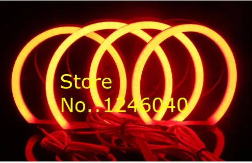 4*131mm Cotton RGB Angel eyes halo ring kit for BMW E36 E38 E39 E46 2D 4D Lada Vaz BA3 2106 16colors flash Remote control | Автомобили и