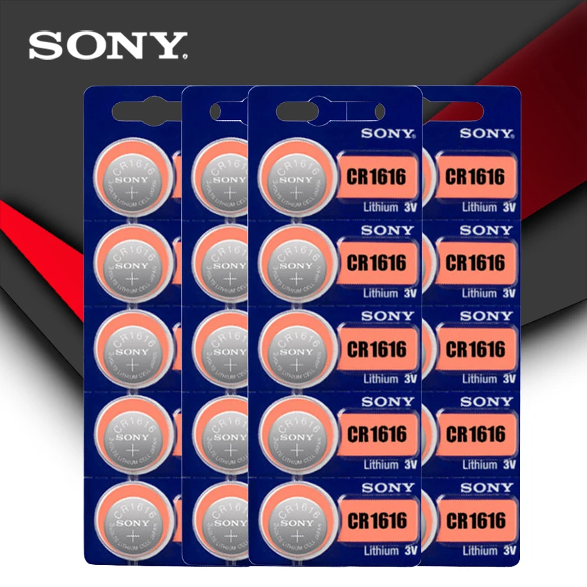 2 шт. sony CR1616 кнопочный Аккумулятор для часов автомобиля дистанционный ключ cr 1616 ECR1616 GPCR1616 3 В литиевая батарея