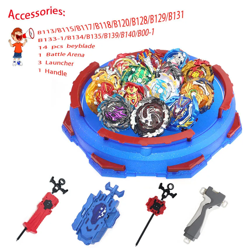14Pcs Костюм бей лезвия взрыв игрушки B-127 B-139 B-140 bables Bay лезвия Арена Toupie Металл Fusion Бог Прядильный механизм бей лезвия игрушка - Цвет: 14Pcs