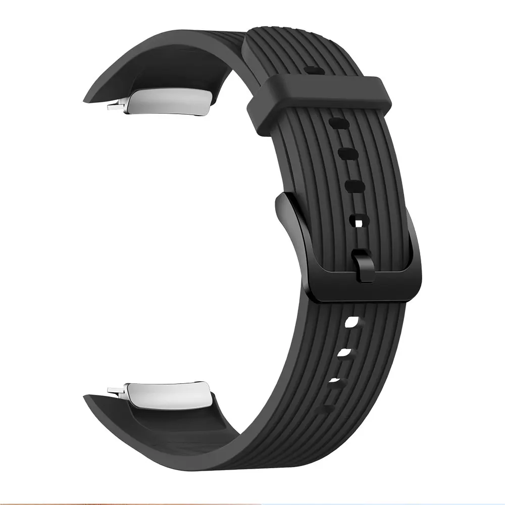 Силиконовый ремешок для часов, сменный ремешок для samsung gear Fit 2 SM-R360/Fit2 Pro R365, ремешок для наручных часов - Цвет: black