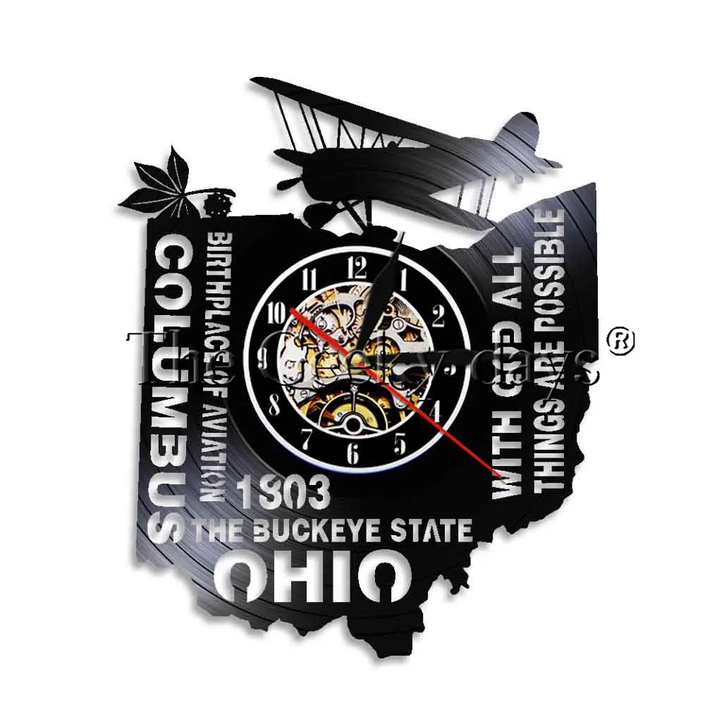The Buckeye State Ohio Ночной светильник Место рождения авиации силуэт светодиодный