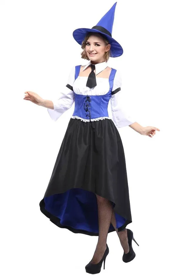 Женские сексуальные ведьмы Cos платья Цвет Подходящее платье шляпа шейный платок