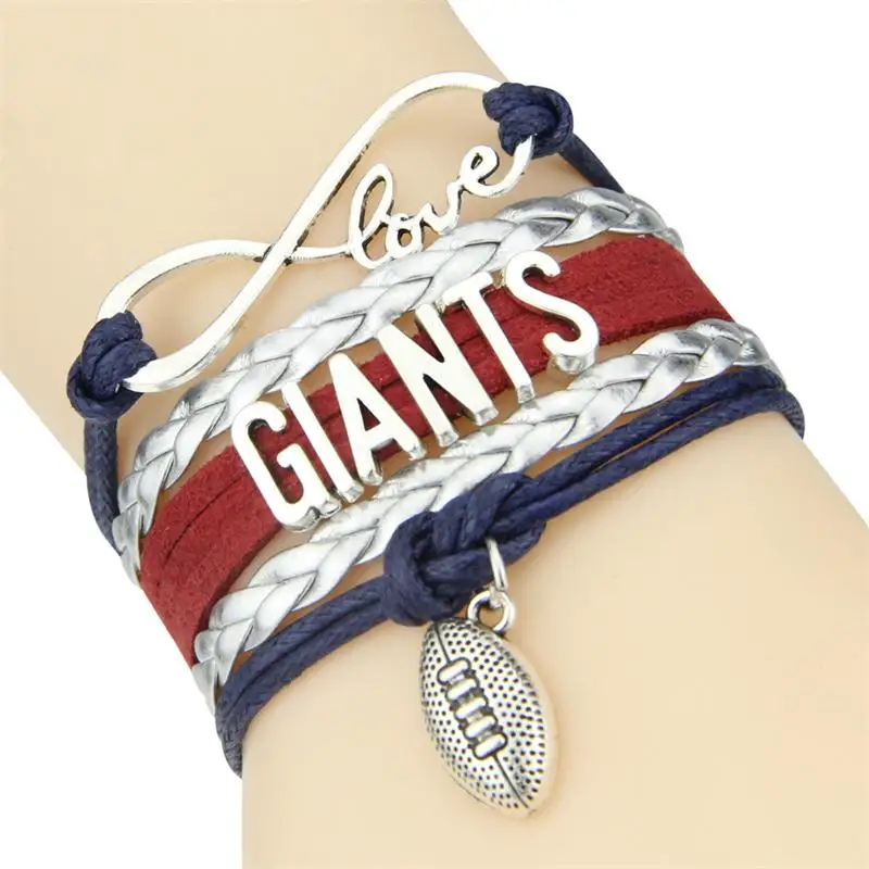 Браслет Infinity Love Giants спортивный браслет для футбольной команды кожаный мужчин и