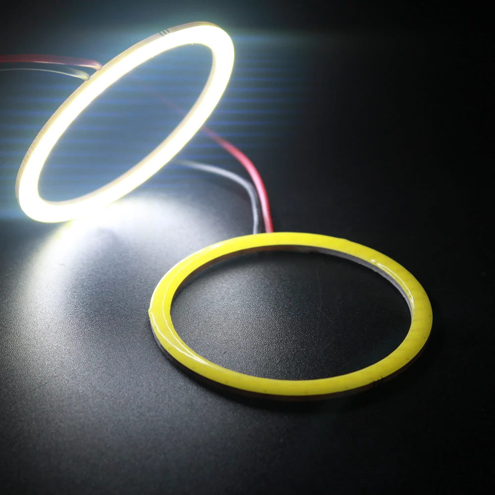 2 пары (4 шт.) 60 мм COB 45 SMD Angel Eye светодиодный Стайлинг автомобиля фары Halo Кольцо