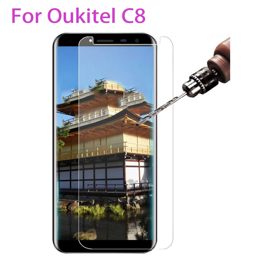 2 шт. закаленное стекло Naxtop 2.5D для Oukitel C16 C15 C13 C12 C11 Pro C8 прозрачное|Защитные стёкла и