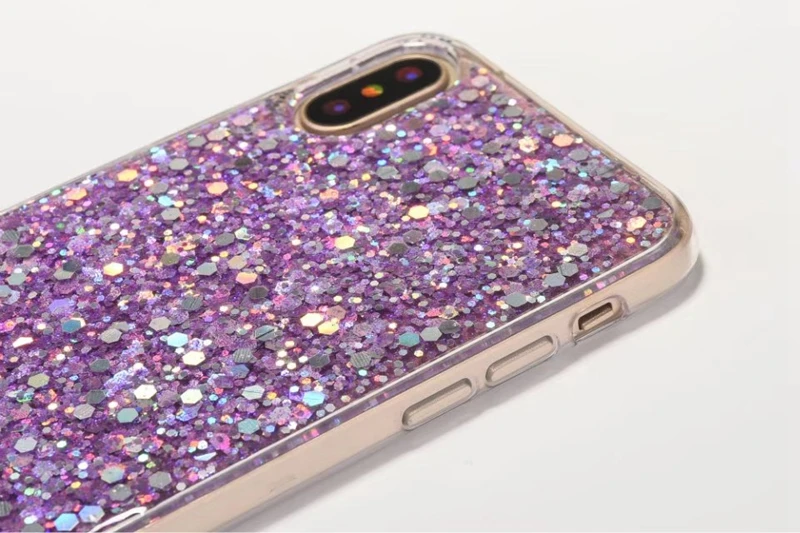 Sequin Beads Bling Glitter Soft TPU Case For Iphone X 8 7 6 6S Plus Galaxy Note S8 Flake Sparkle Leaves Cover 150PCS |