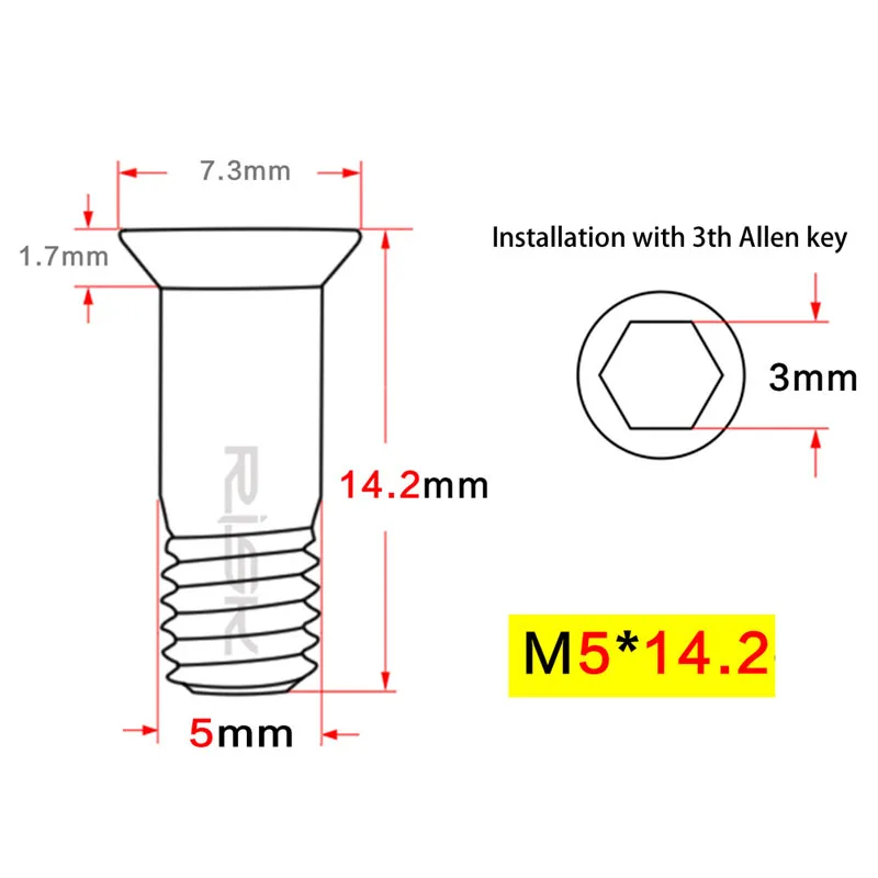 Задний переключатель передач из титана для дорожного велосипеда m5x2 2 шт.|bicycle rear