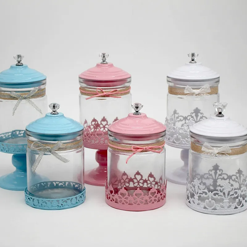 Домашний декор ежедневная чайная банка прозрачный стеклянный контейнер для