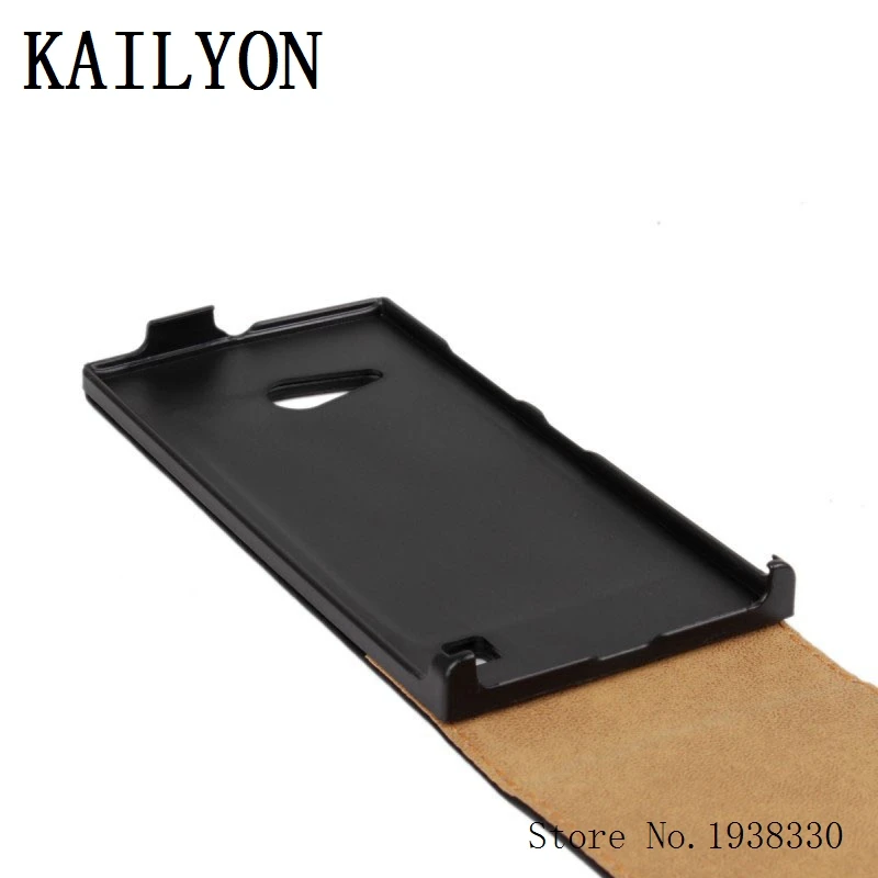 Роскошный Вертикальный флип чехол KAILYON из натуральной кожи для Nokia Lumia 730 735 ретро
