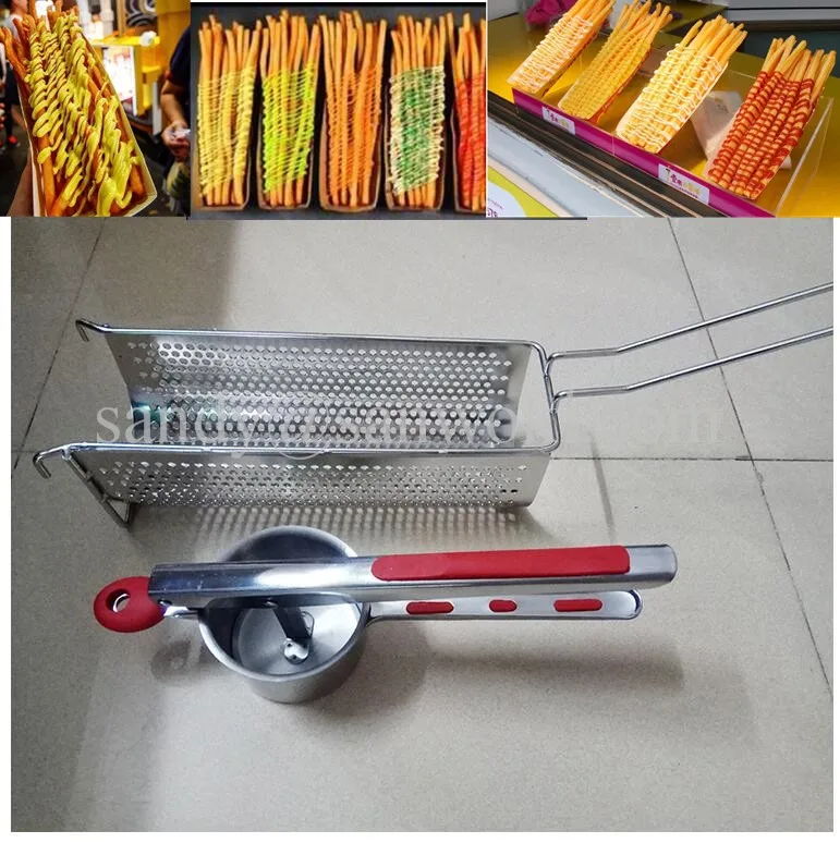 Длинная корзина для жарки картофеля и жареных картофельных чипсов подставка