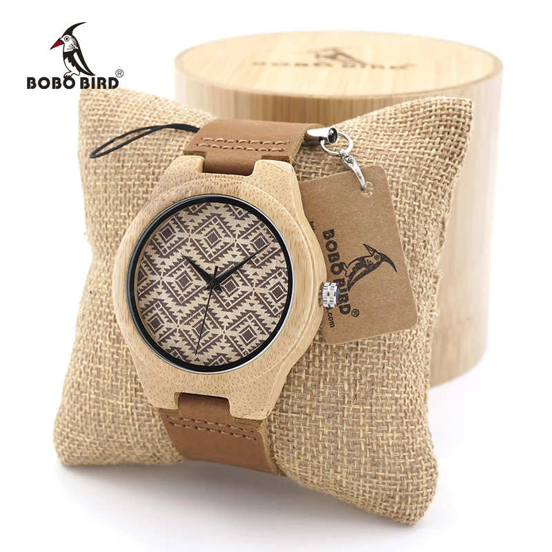 BOBO птица уникальный Дизайн Бамбук Деревянные часы Дамы Японии двигаться Для