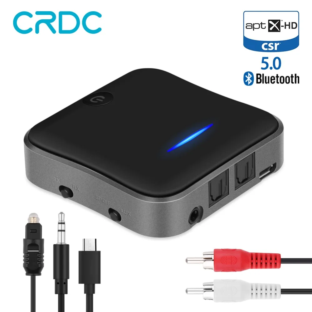 CRDC Bluetooth 5 0 приемник передатчик Aptx HD аудио hi fi стерео беспроводной адаптер 3
