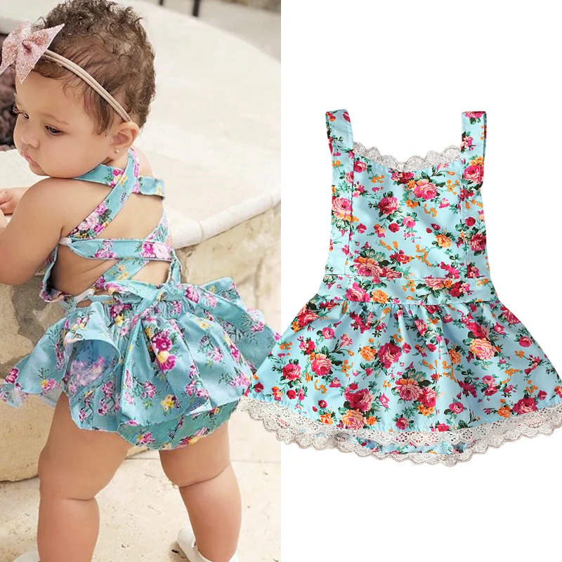 New Family Matching Clothes Kids Baby Girls Sister Matching Floral Clothes Jumpsuit Romper Dress Outfit Set Baby Girls Clothes