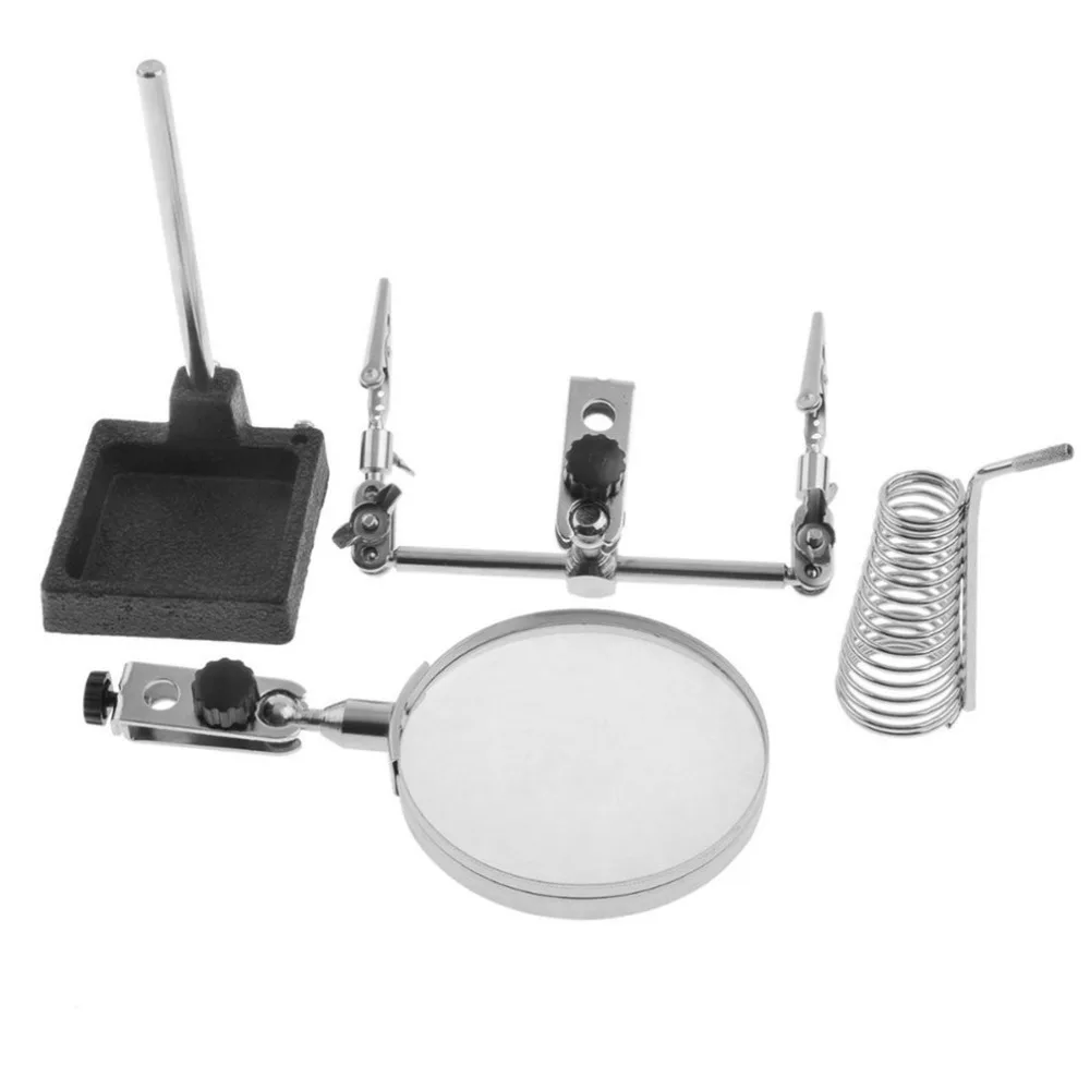 Multi-function Spring Clamp Type Electric Iron Auxiliary Experimental Workbench Detection Magnifying Glass | Инструменты