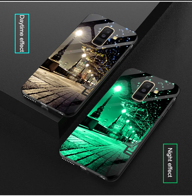 Роскошный чехол в виде светящегося стекла для samsung Galaxy J5 J7 Звездный силиконовый чехол для samsung Galaxy A6 Plus A9 Star lite
