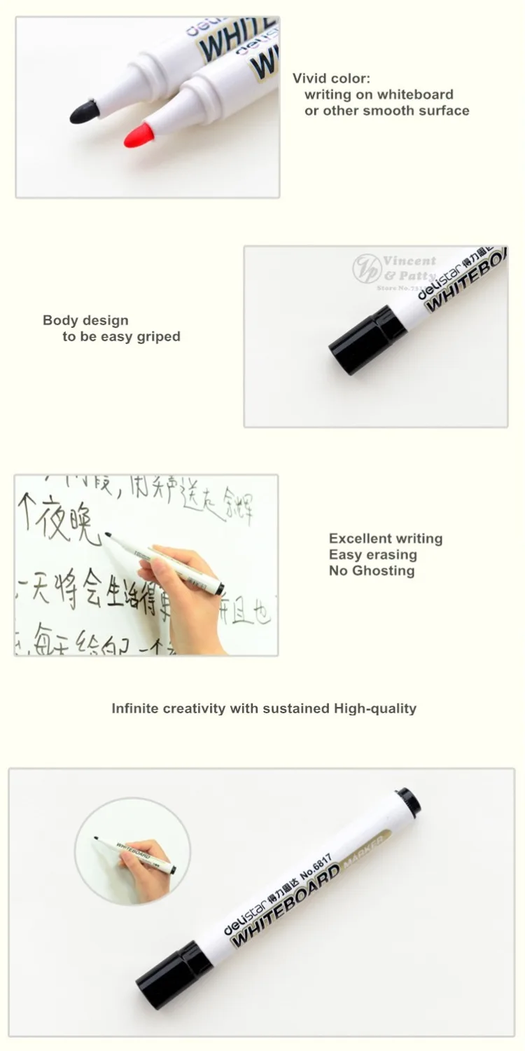 Маркер для белой доски 10 шт./лот ручка с красными и черными чернилами