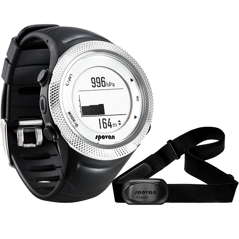 B Spovan GL006 спортивные цифровые часы gps навигация монитор сердечного ритма+ Bluetooth 4,0 нагрудный ремешок 3D фитнес для мужчин и женщин наручные часы - Цвет: B