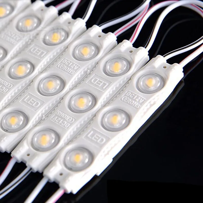 Новое поступление 2835 3 светодиодный впрыска модуль 12V с объективом