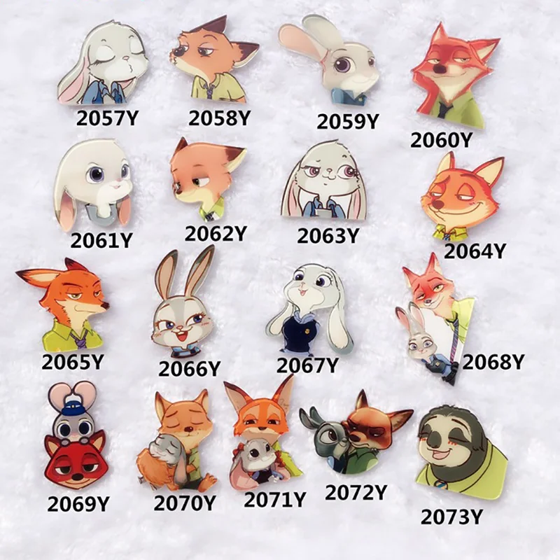 Акриловая брошь на булавке с животными из мультфильма город хиджаб булавка для