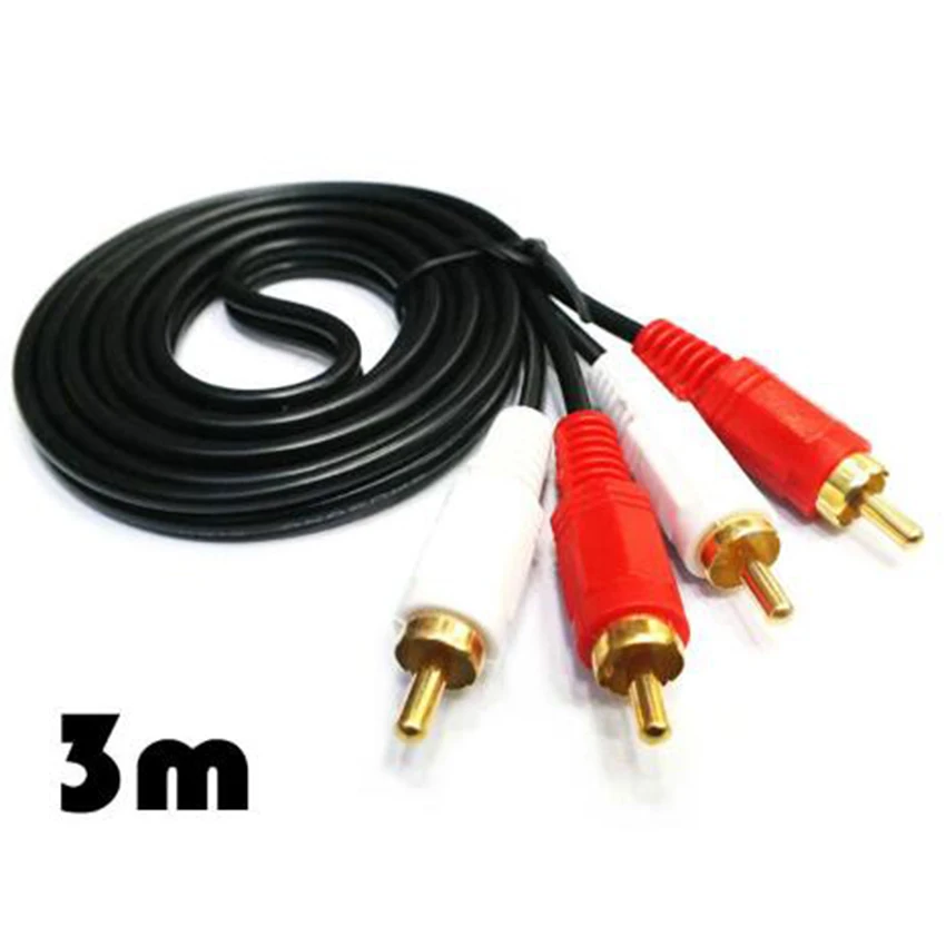 TOFOCO 2 RCA разъем стерео двойной аудио динамик штекер соединительный кабель 1 5 м 3