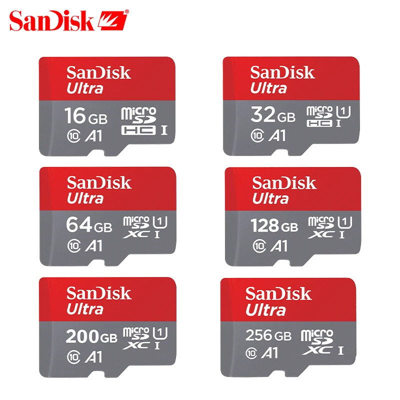 Карта памяти Sandisk Micro SD Class 10 TF карта SDXC 16 ГБ 32 64 Гб 128 200 256 100 МБ/с./с|Карты памяти| |
