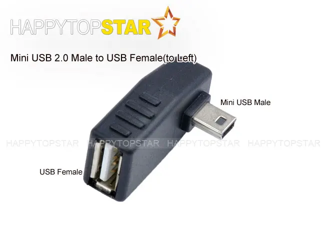 Портативный угловой мини-адаптер USB 2 0 папа-USB мама (слева) |