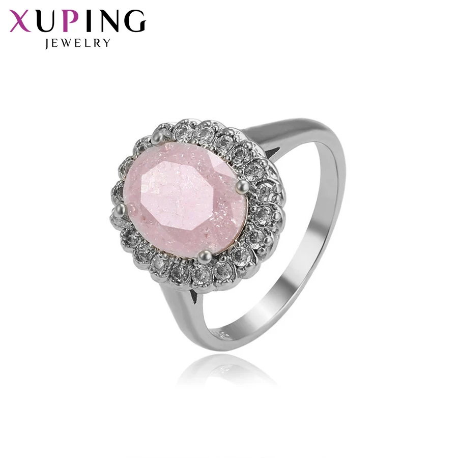 Xuping модное кольцо с экологичным медным родиевым цветным ледяным камнем