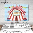 Виниловый фон для фотосъемки в стиле цирк