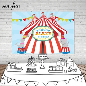 Виниловый фон для фотосъемки в стиле цирк