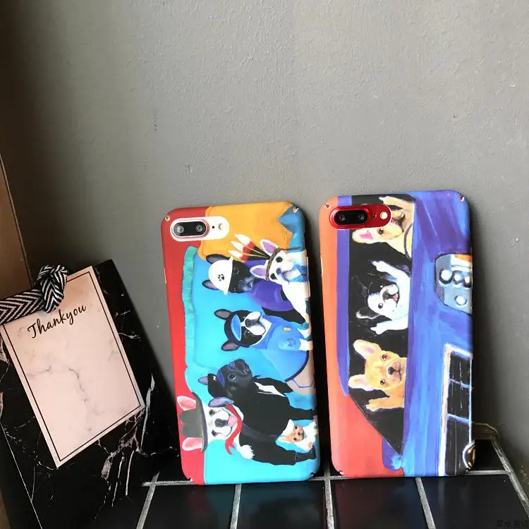 Жесткий Чехол для iPhone 6 6S случае воды бульдог имиджевый задняя крышка 7 Plus/8 плюс 5.5
