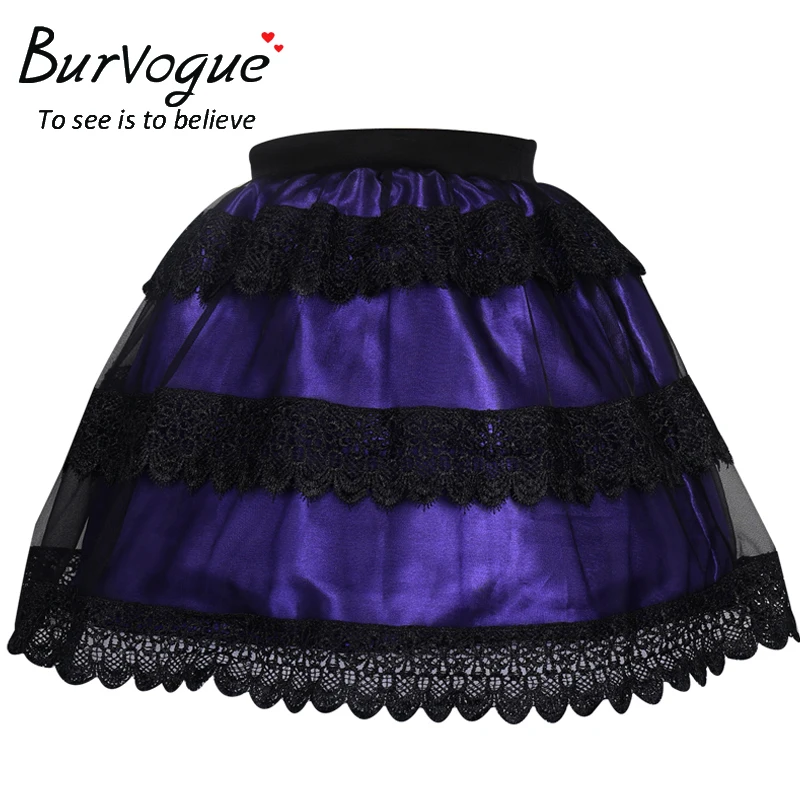 Юбка женская плиссированная средней длины из тюля в готическом стиле|steampunk