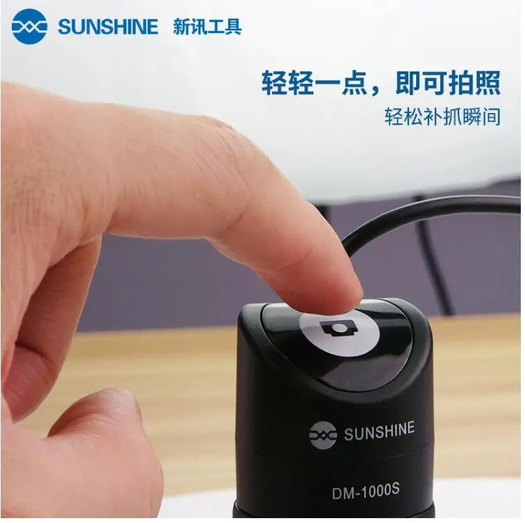 SUNSHINE DM-1000S портативный цифровой микроскоп HD цветной CMOS сенсор 5x цифровой зум 1000X увеличение эффект легко опер