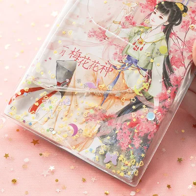 Twelve Flowers God Diary Book Maiden heart Lovely net red diary notebook Wireless gluing | Канцтовары для офиса и дома