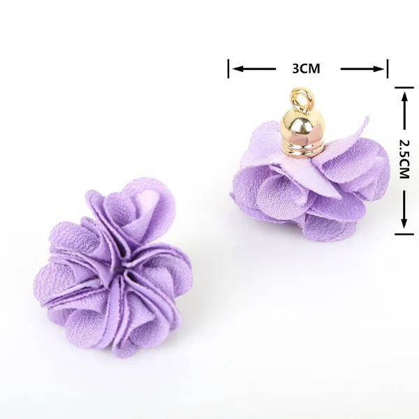 Lavender 2 шт. Цветочная одежда с кисточками 2,5x3 см цветная замшевая подвеска с кисточками DIY Одежда декоративная кисточка аксессуары для платья - Цвет: Lavender