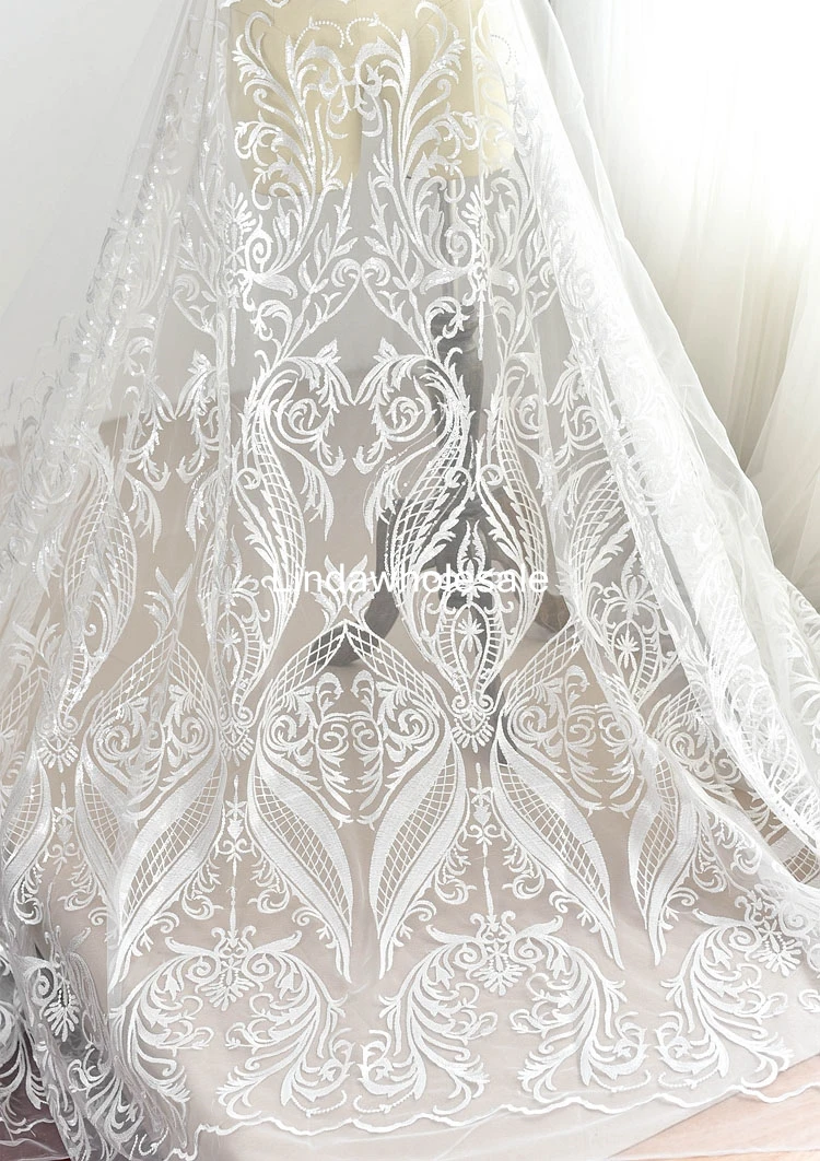 

European embroidery lace fabric wedding dress material clothing dress decoration fabric,sewing fabric,130cm*50cm/pcs