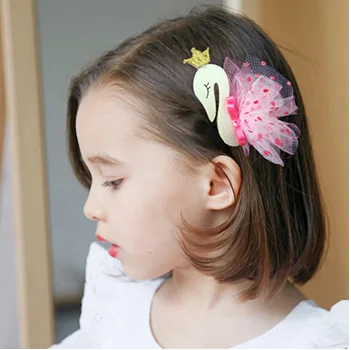 Детские заколки для волос с короной и лебедем 1 шт.|girls hair accessories|hair accessoriesbb clip |