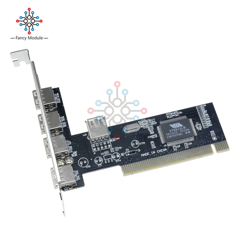 Новый высокоскоростной 480 Мбит/с 5 портов USB 2 0 PCI концентратор карта контроллера