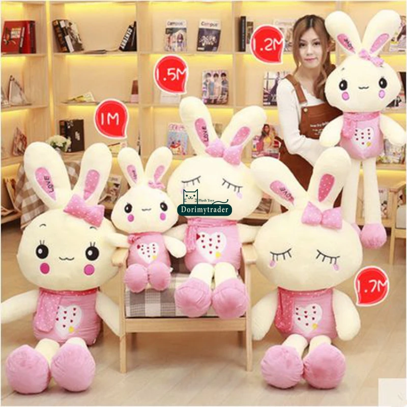 Dorimytrader милый мягкий Большой Аниме кролик плюшевая кукла мультфильм kawaii розовый