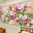 Алмазная вышивка сделай сам, круглая Алмазная картина с павлином пионом, большие стразы 5D, алмазная живопись, вышивка крестиком