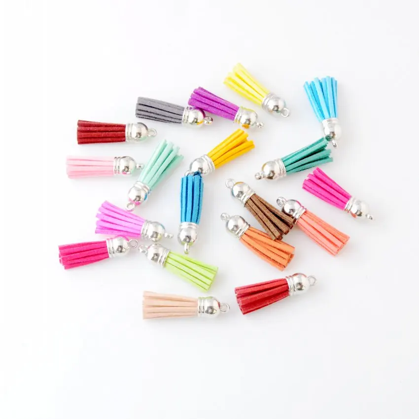20pcs 3.8cm Tassel Vintage Leather Tassels Fringe for Purl Macrame DIY Jewelry Keychain Cellphone Straps Pendant | Украшения и