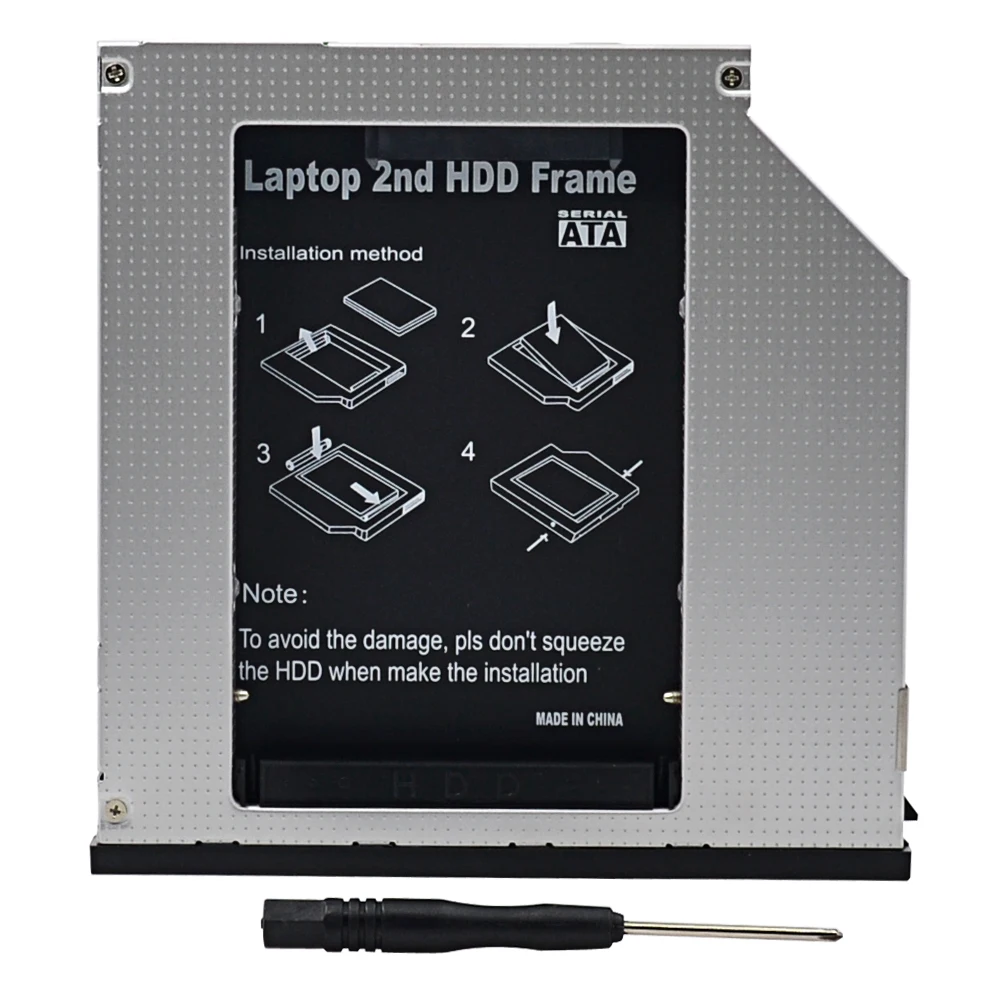 Алюминиевый Чехол для установки второго жесткого диска 9 5 мм SATA 3 0 2 &quotчехол SSD