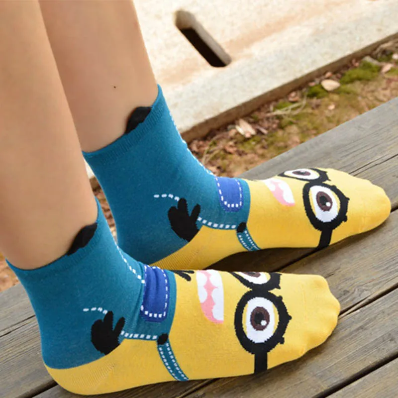 1 пара женские хлопковые носки Гадкий я|socks ladies|despicable me sockssummer socks |