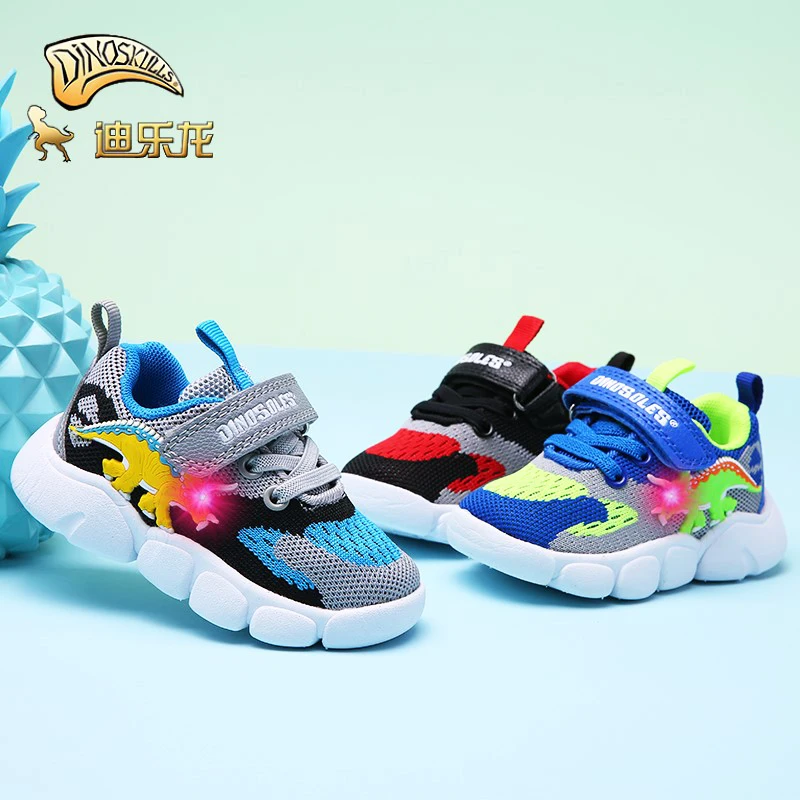 Кроссовки DINOSKULLS Детские со светодиодсветильник кой для тренировок теннисные